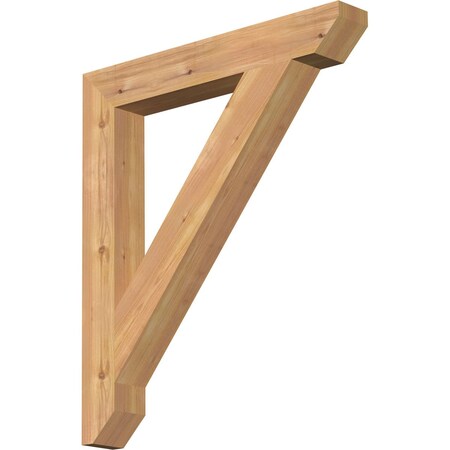 Ekena Millwork Traditional Slat Smooth Bracket, Western Red Cedar, 3 1/2"W x 26"D x 30"H BKT04X26X30TRA06SWR